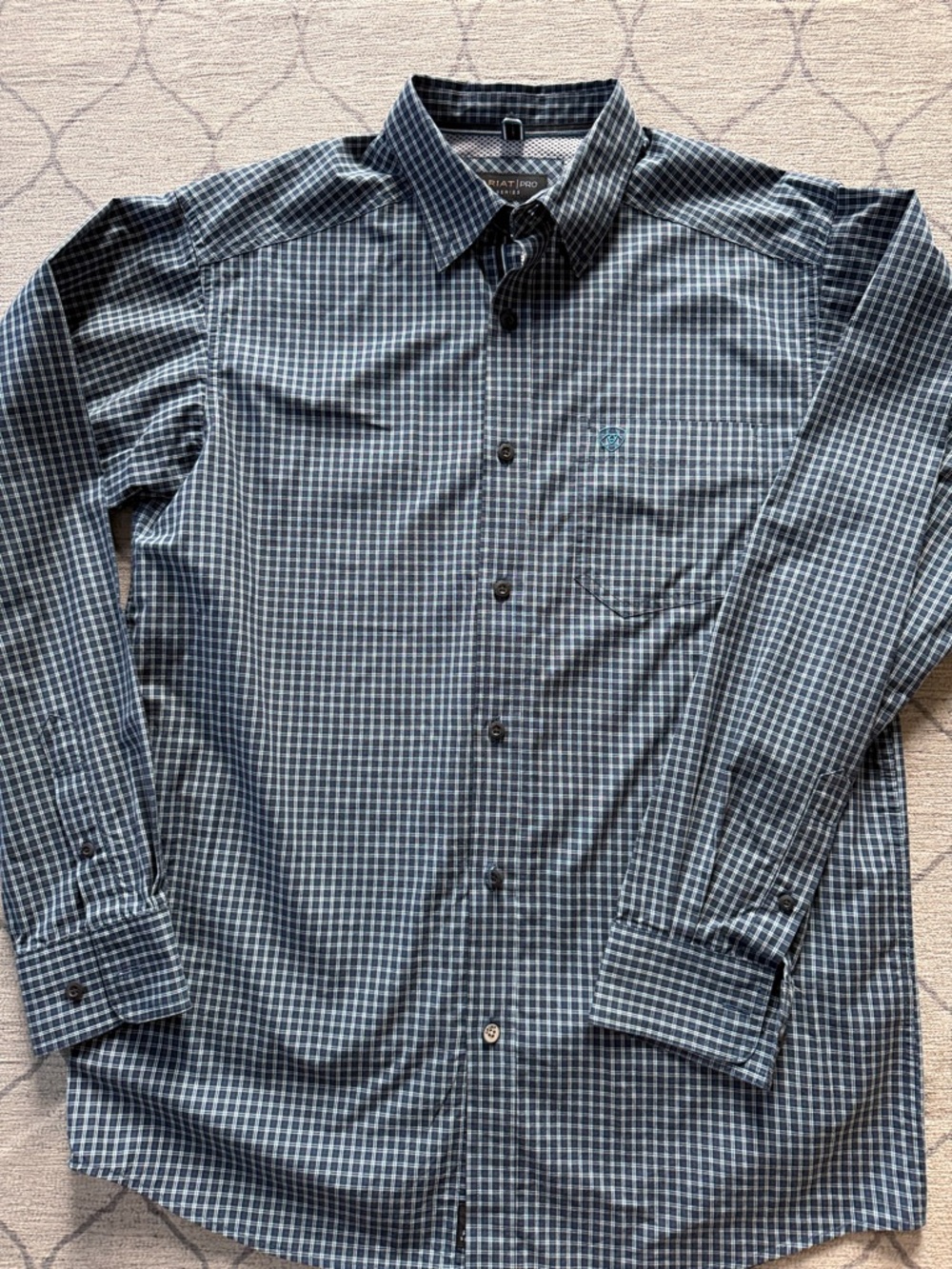Plaid Button-Up Ariat Pro Dress Shirt - Blue